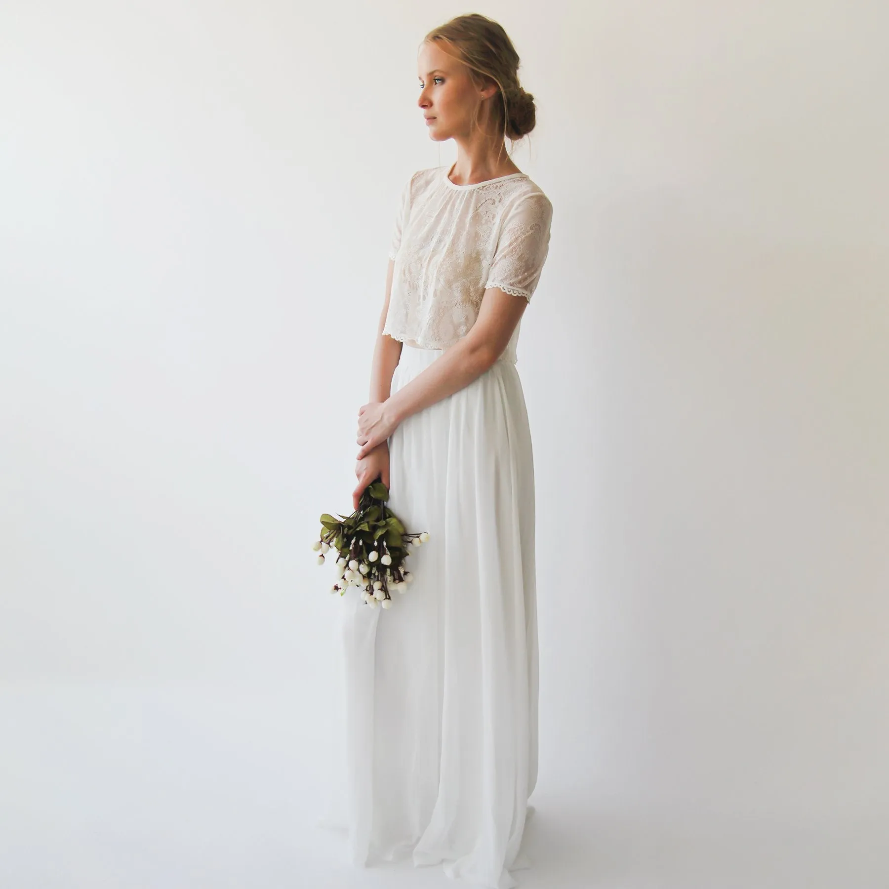 Romantic style Bridal chiffon skirt #3033