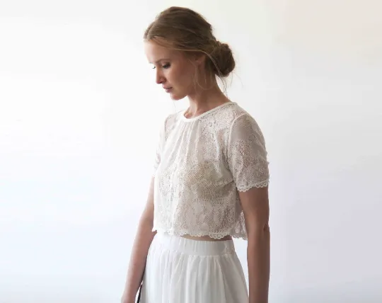 Romantic style Bridal chiffon skirt #3033