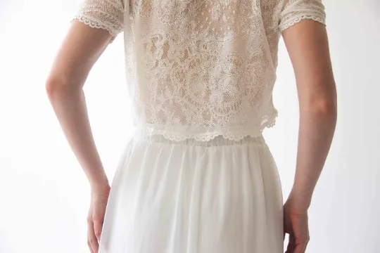 Romantic style Bridal chiffon skirt #3033