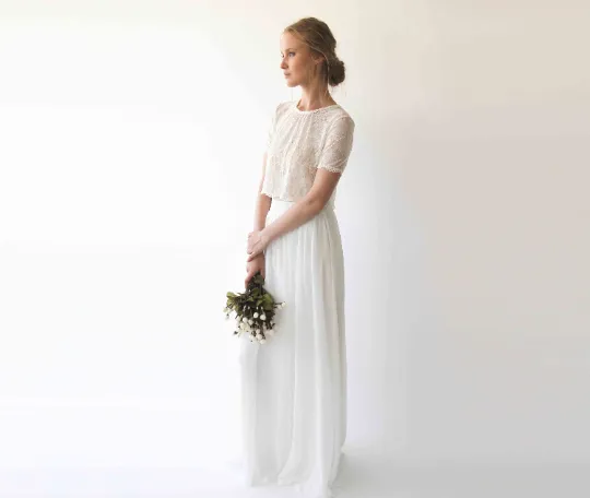 Romantic style Bridal chiffon skirt #3033