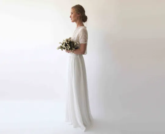 Romantic style Bridal chiffon skirt #3033