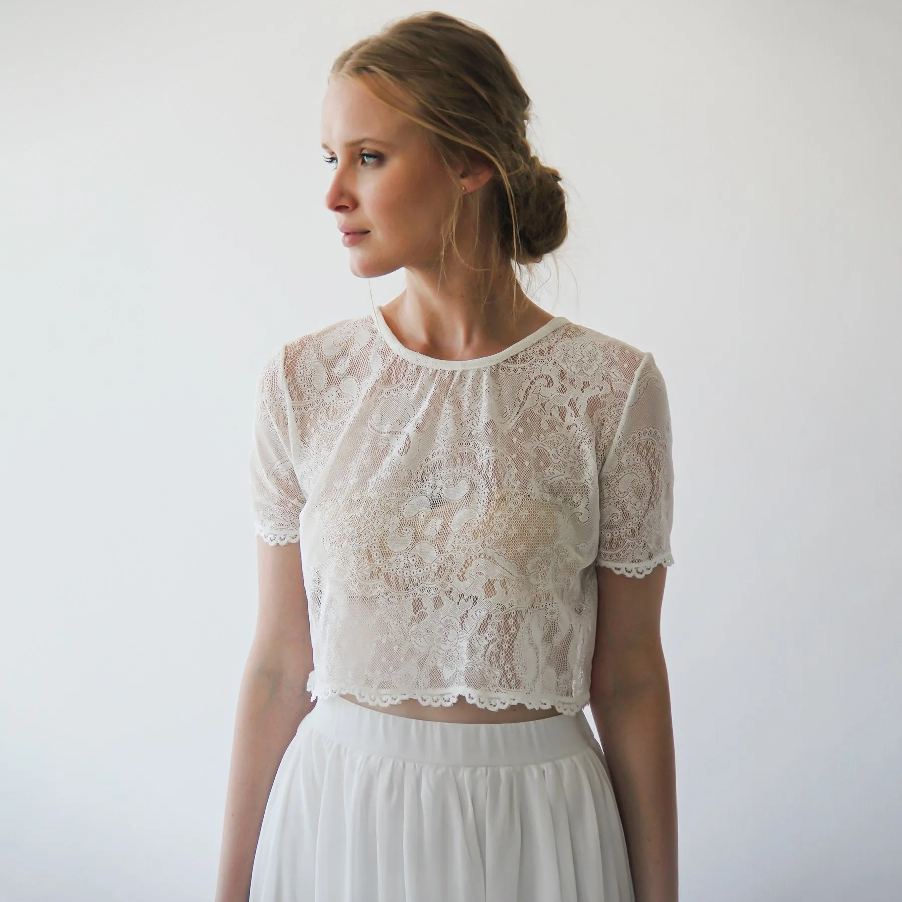 Romantic style Bridal chiffon skirt #3033