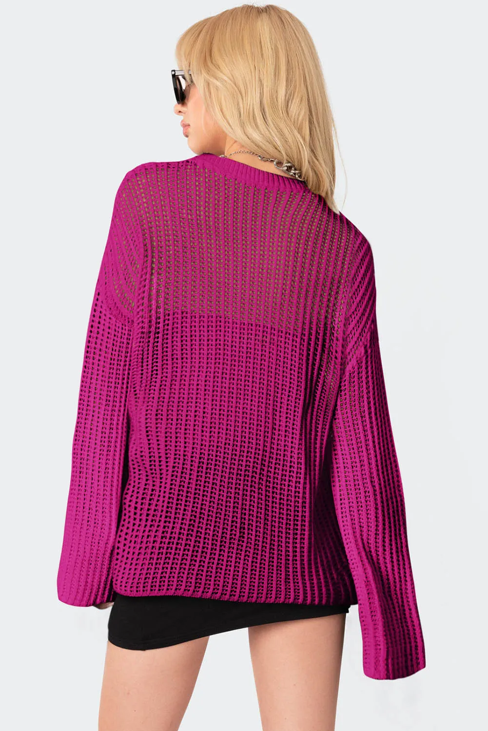 Rose Seeing Stars Oversized Sweater