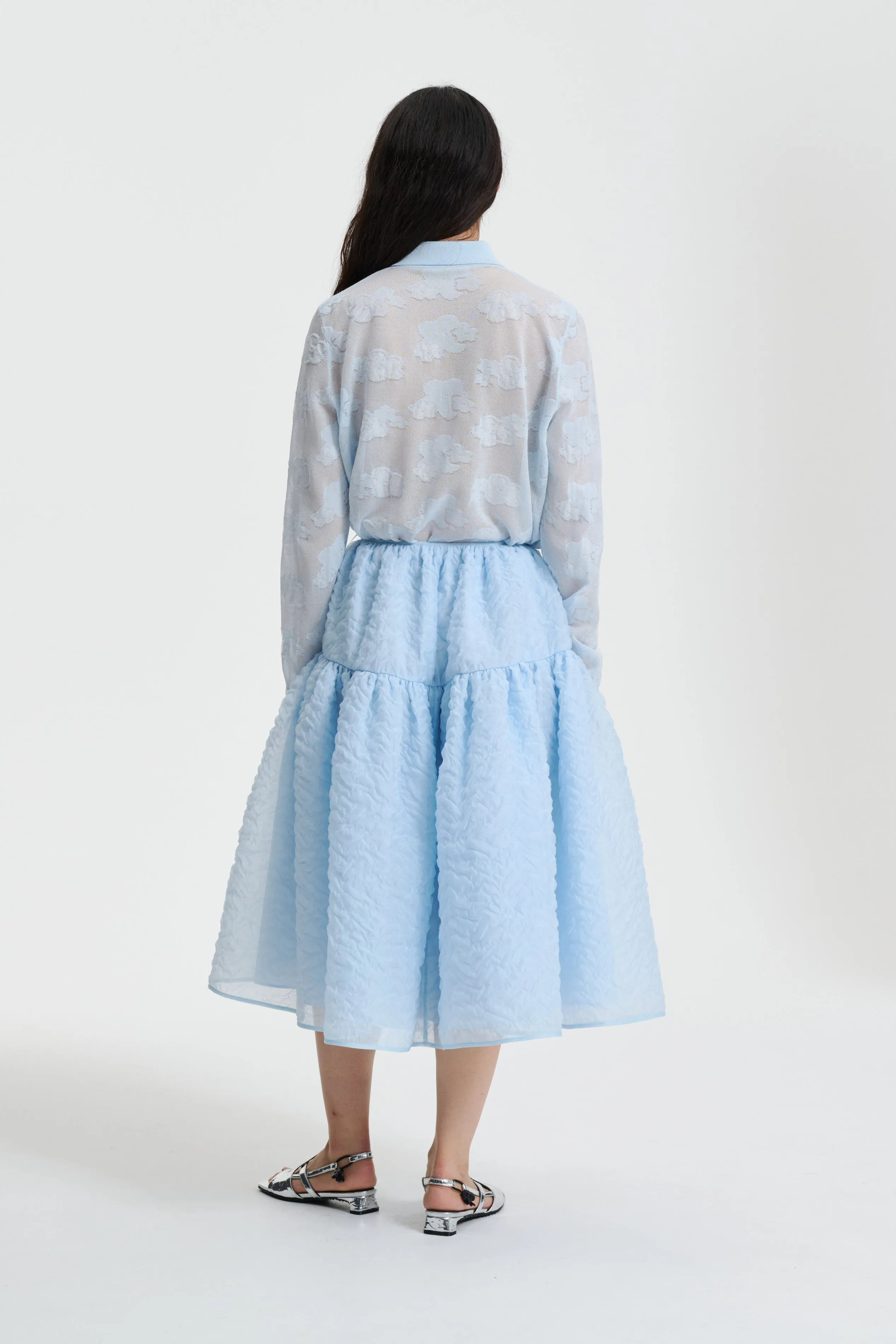 ROSIE | SKIRT NIMBUS MATELASS… PALE BLUE