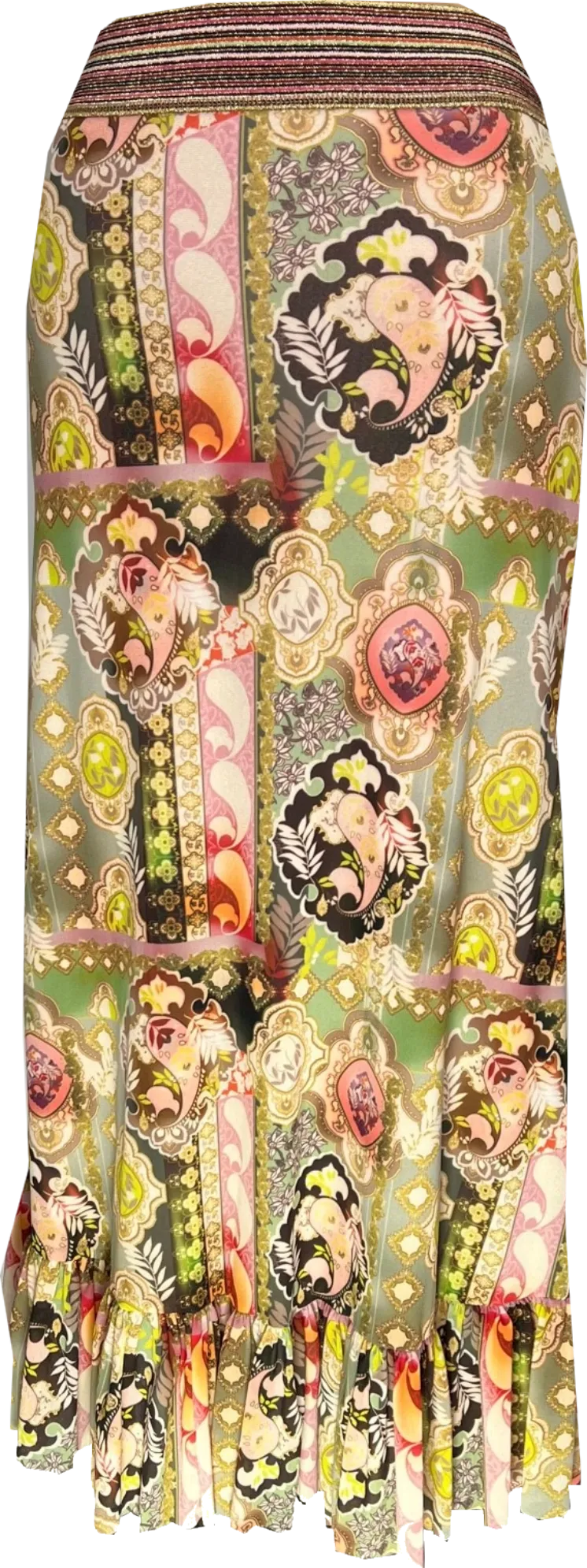 Royal Paisley Lined Boho Skirt