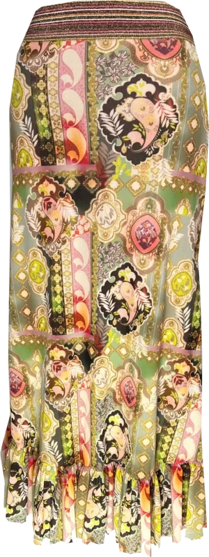Royal Paisley Lined Boho Skirt