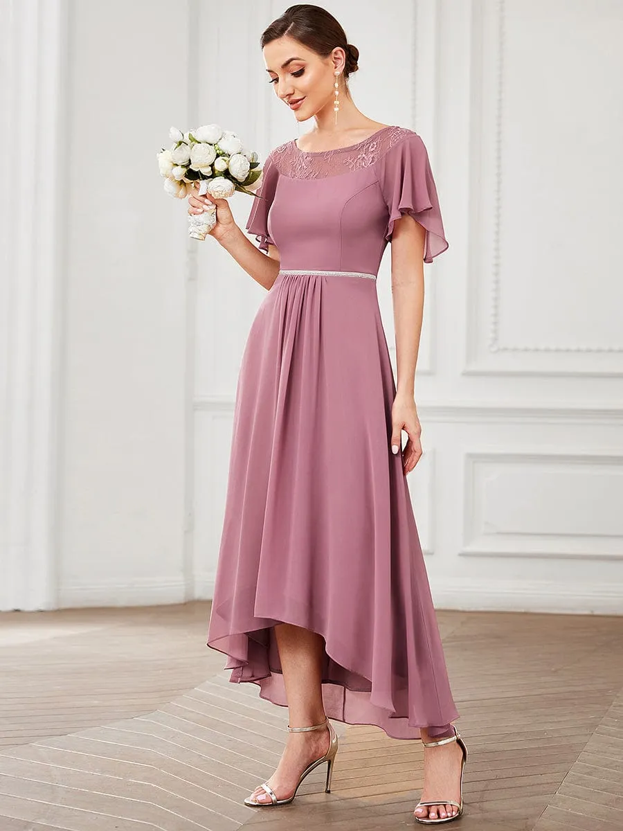 Roycebridal Connie chiffon tea length high low mother of the bride dress