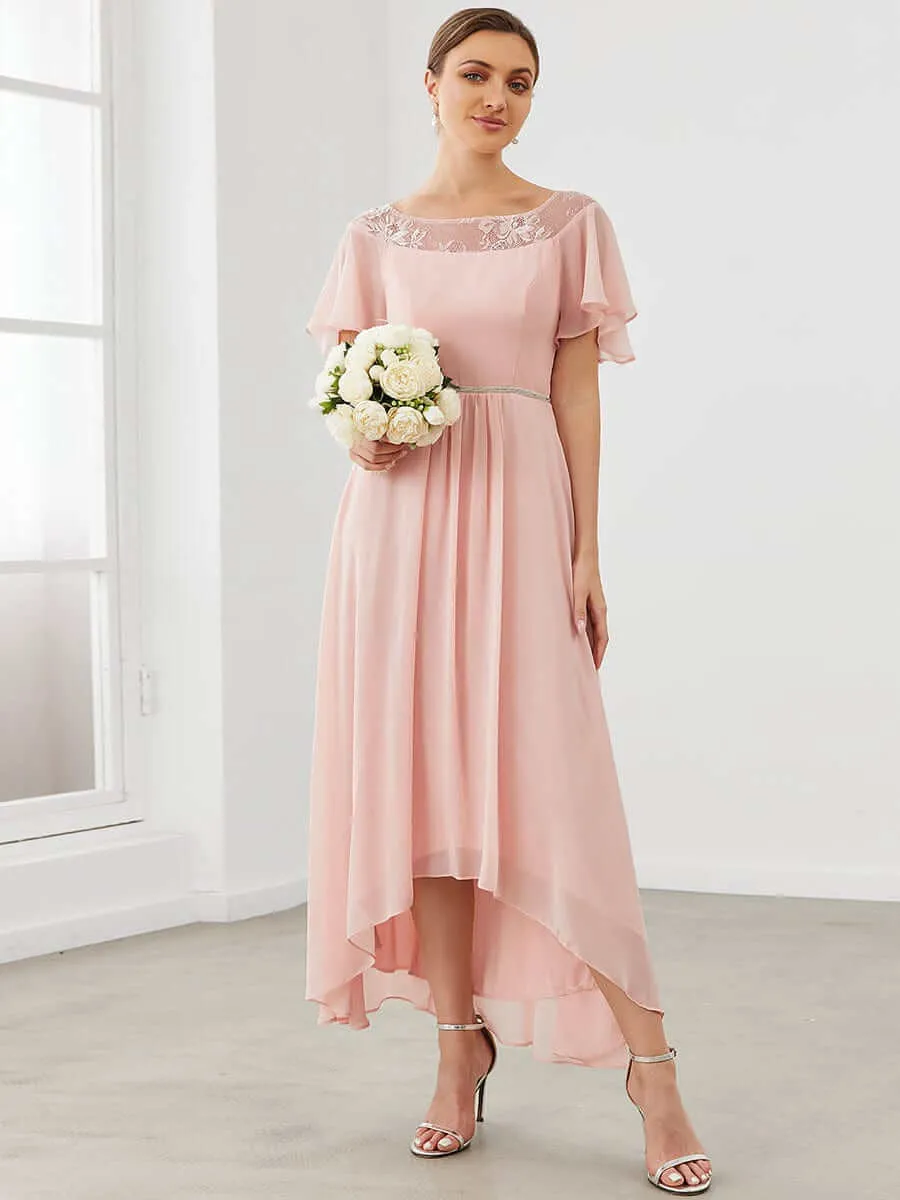 Roycebridal Connie chiffon tea length high low mother of the bride dress