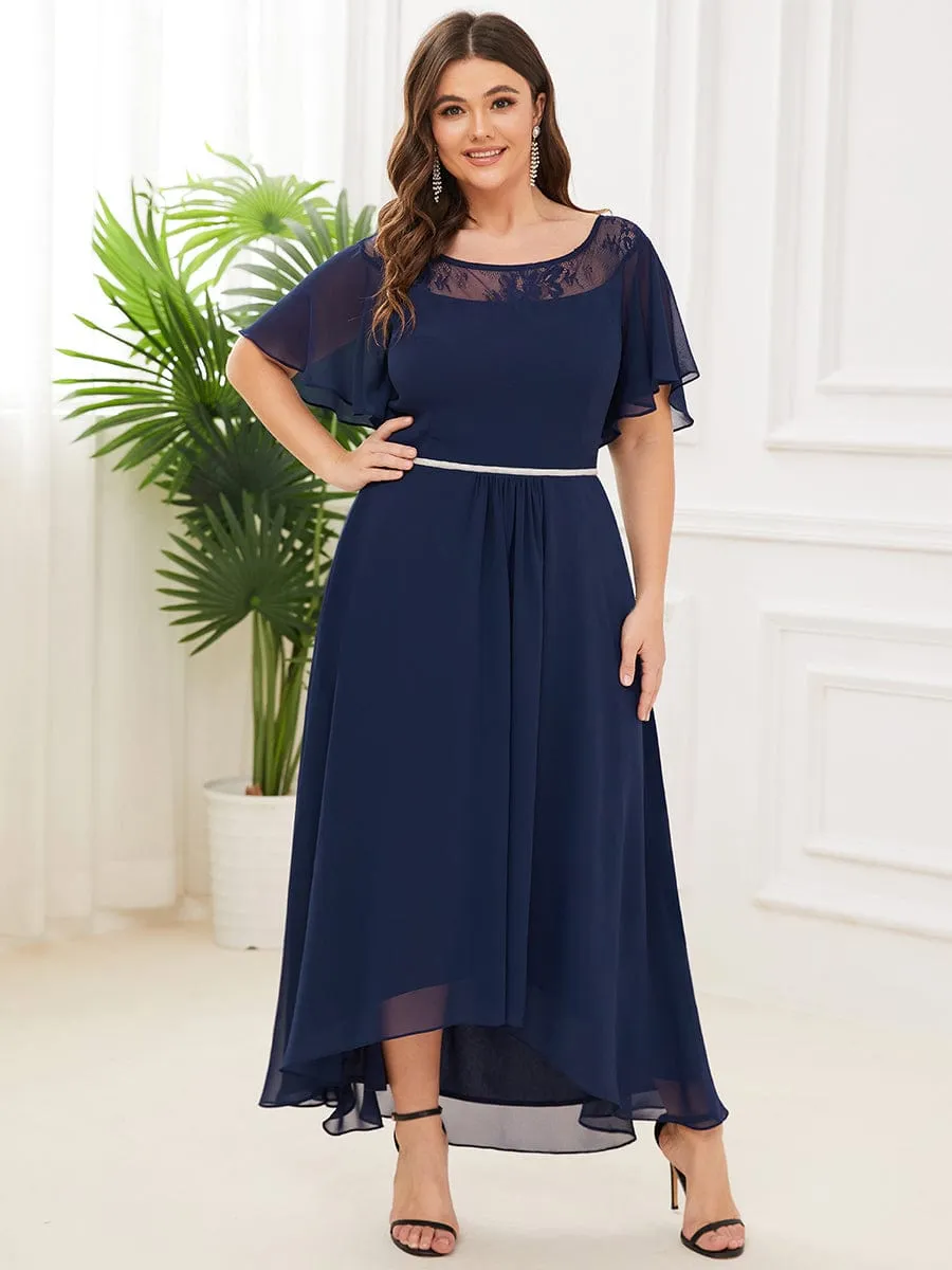 Roycebridal Connie chiffon tea length high low mother of the bride dress