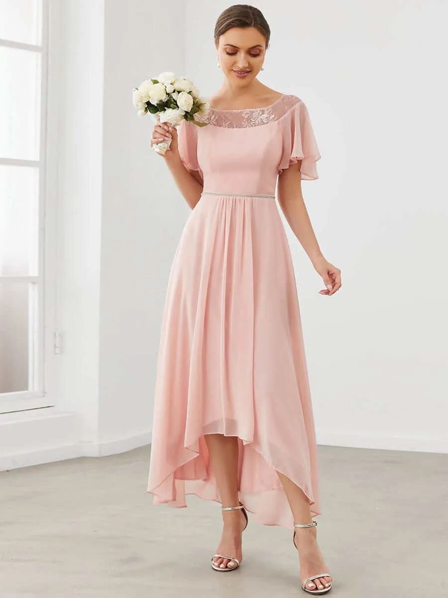 Roycebridal Connie chiffon tea length high low mother of the bride dress