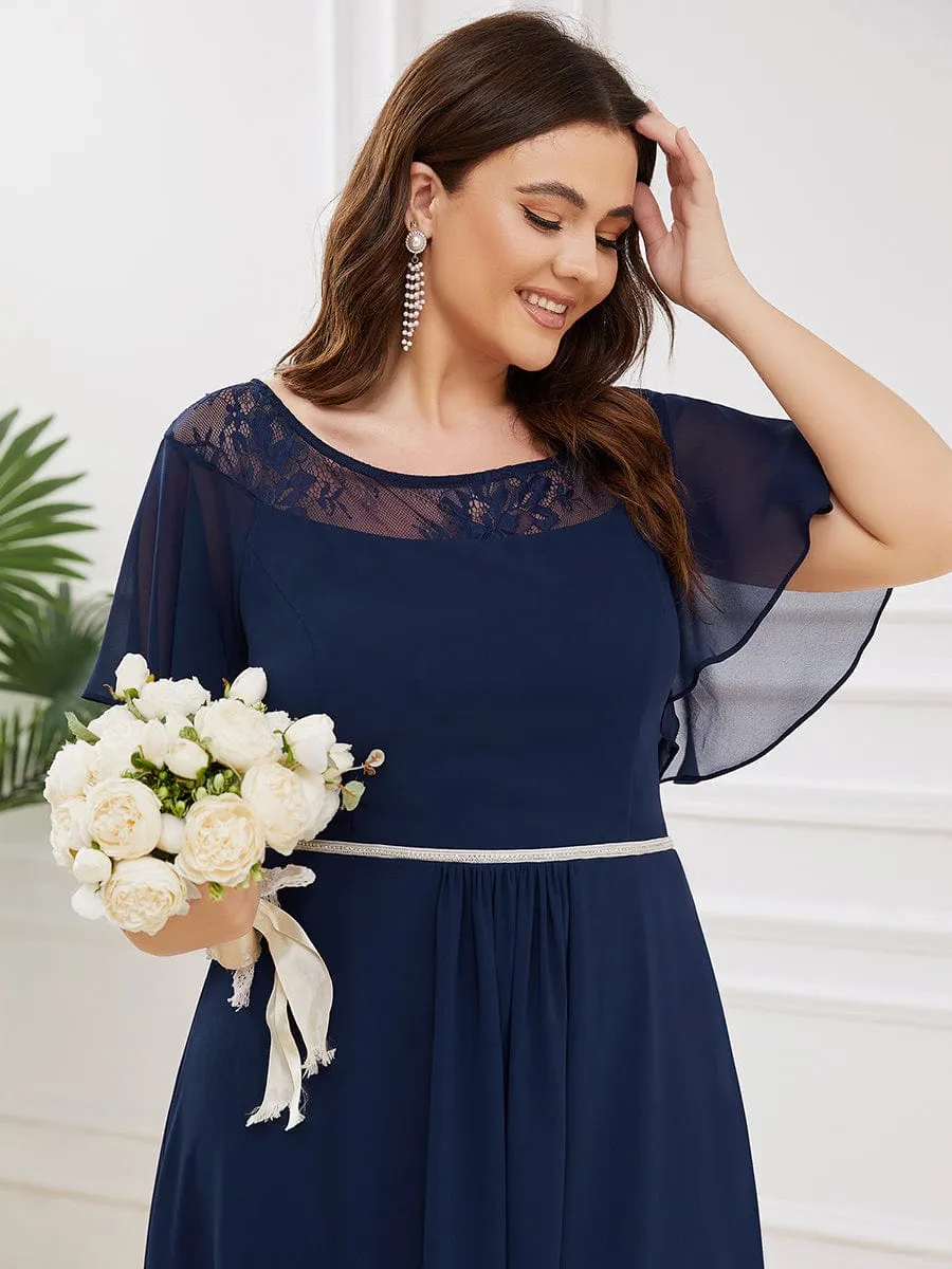 Roycebridal Connie chiffon tea length high low mother of the bride dress