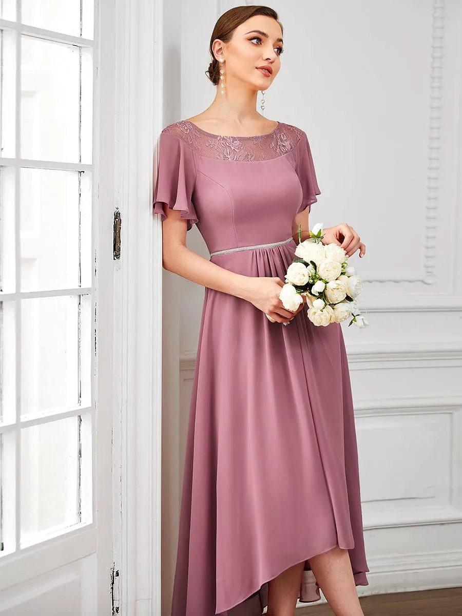 Roycebridal Connie chiffon tea length high low mother of the bride dress