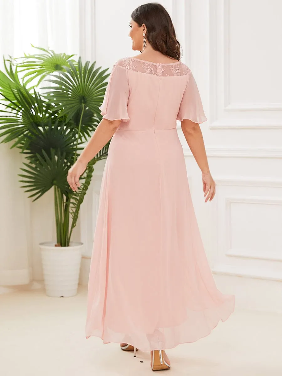Roycebridal Connie chiffon tea length high low mother of the bride dress