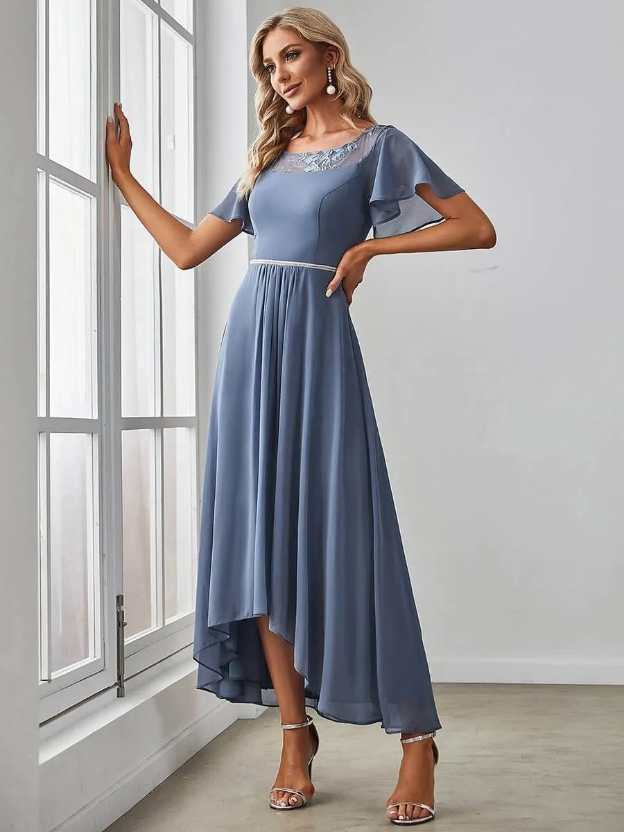 Roycebridal Connie chiffon tea length high low mother of the bride dress