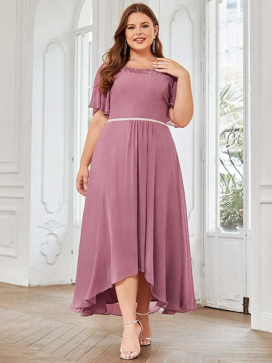 Roycebridal Connie chiffon tea length high low mother of the bride dress