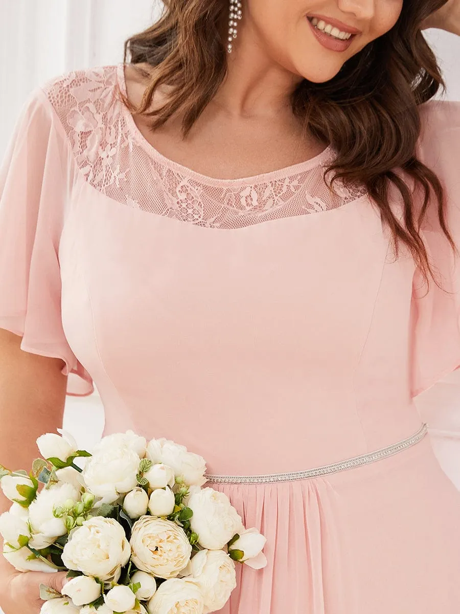 Roycebridal Connie chiffon tea length high low mother of the bride dress