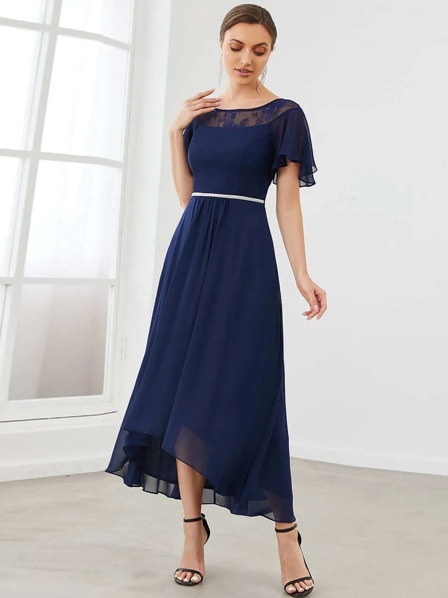 Roycebridal Connie chiffon tea length high low mother of the bride dress