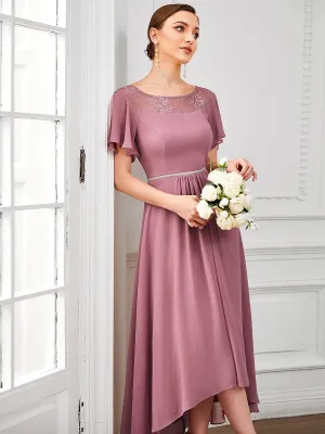 Roycebridal Connie chiffon tea length high low mother of the bride dress