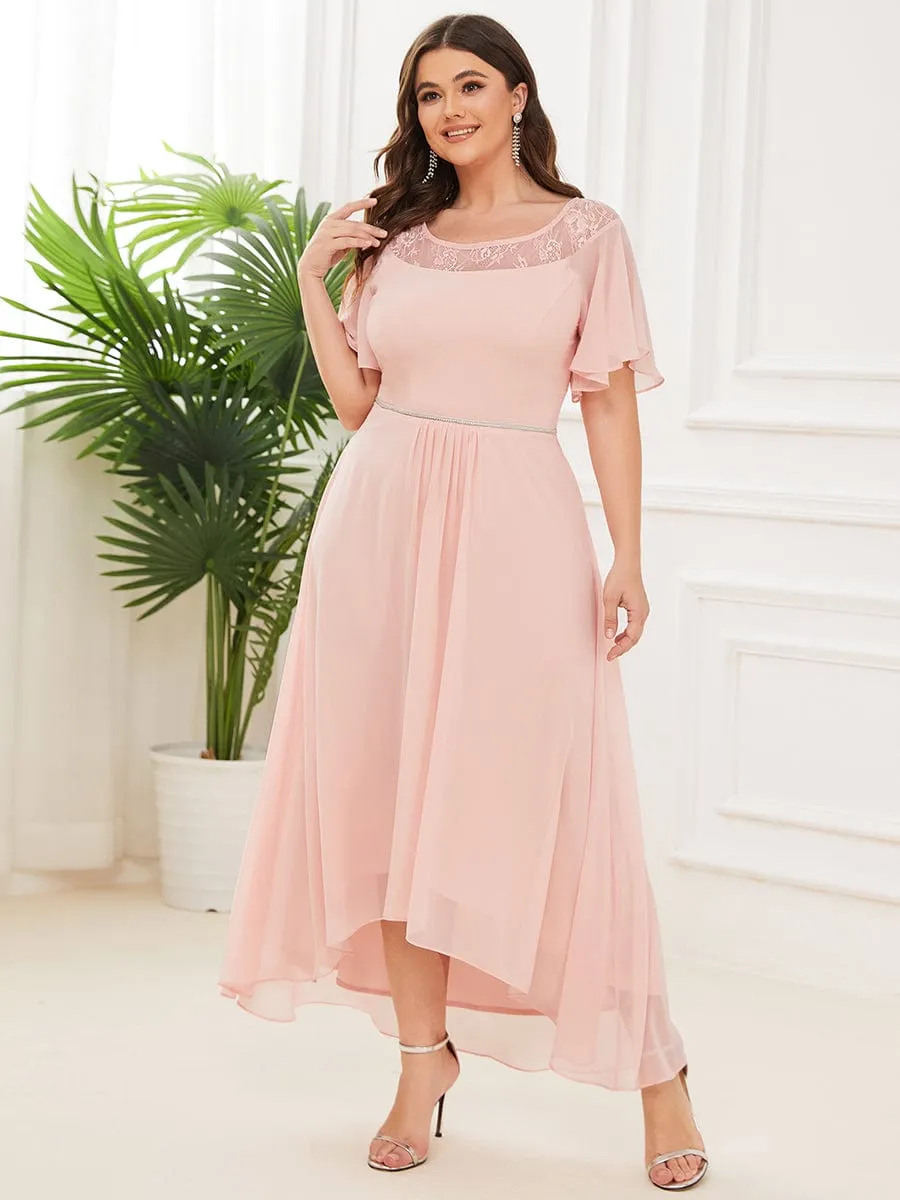 Roycebridal Connie chiffon tea length high low mother of the bride dress