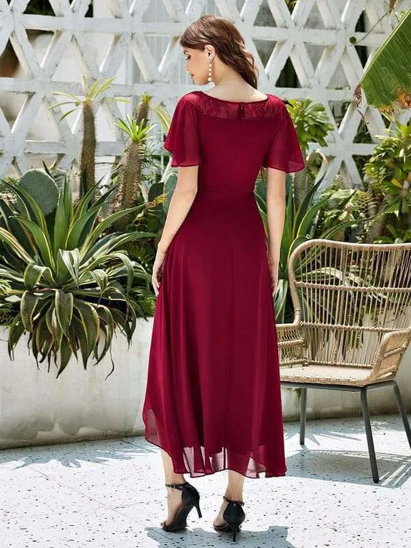 Roycebridal Connie chiffon tea length high low mother of the bride dress