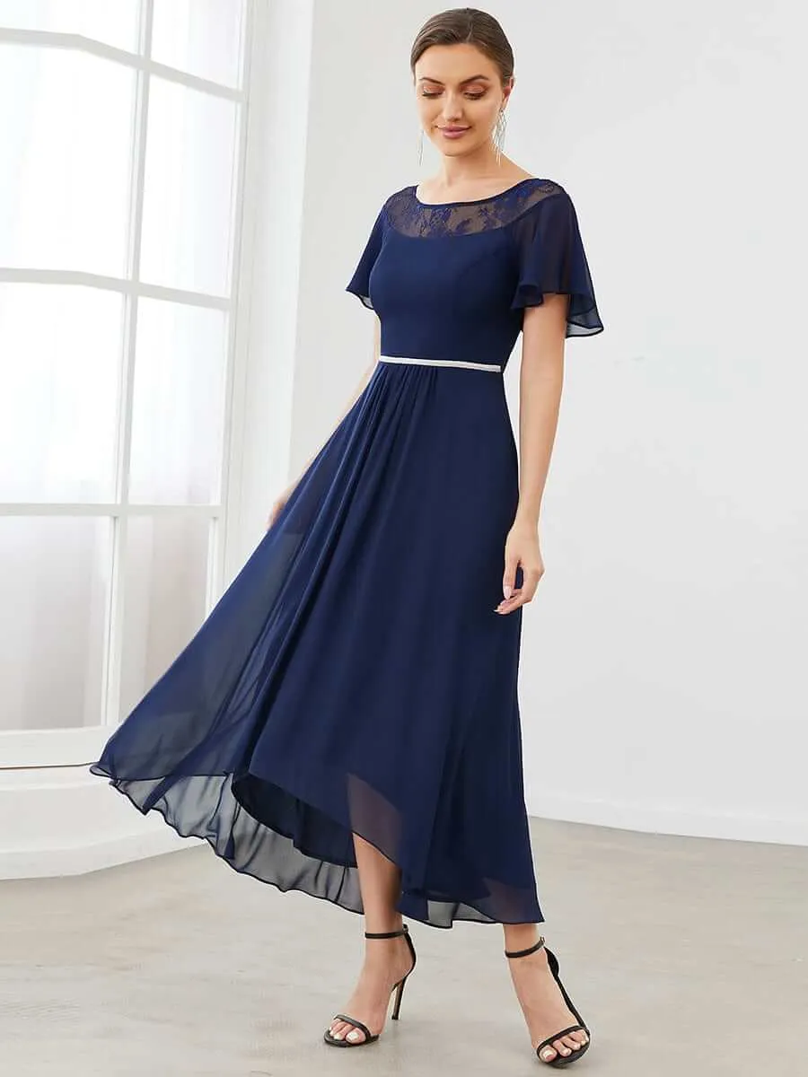 Roycebridal Connie chiffon tea length high low mother of the bride dress