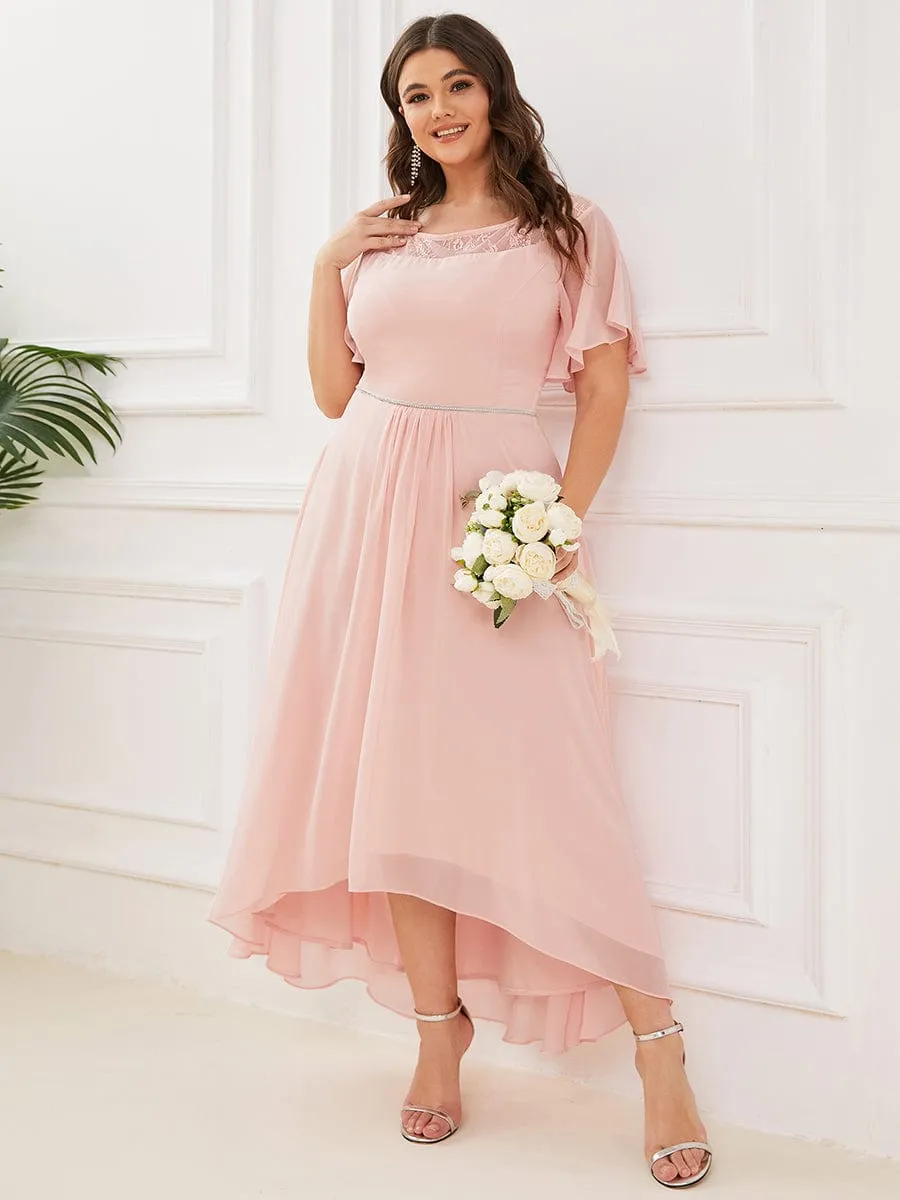 Roycebridal Connie chiffon tea length high low mother of the bride dress