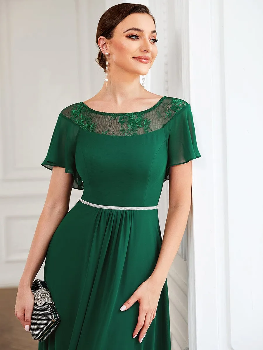 Roycebridal Connie chiffon tea length high low mother of the bride dress