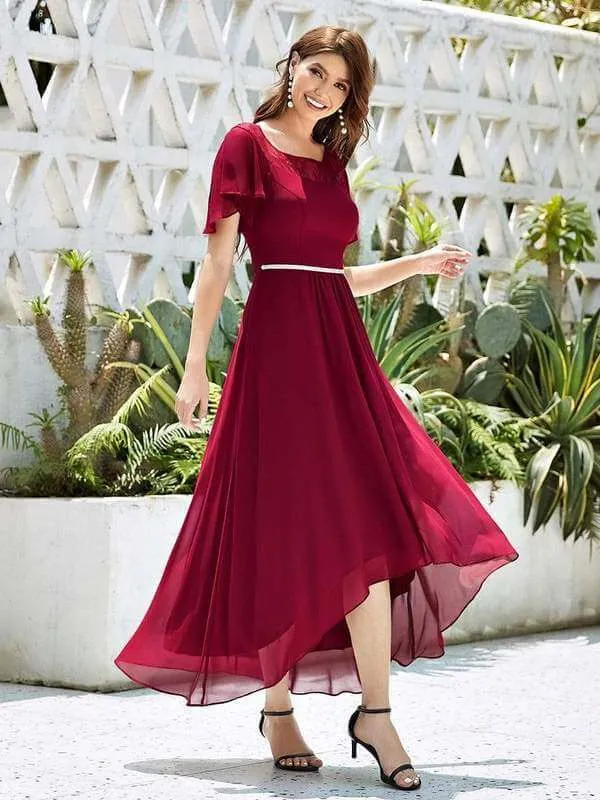 Roycebridal Connie chiffon tea length high low mother of the bride dress
