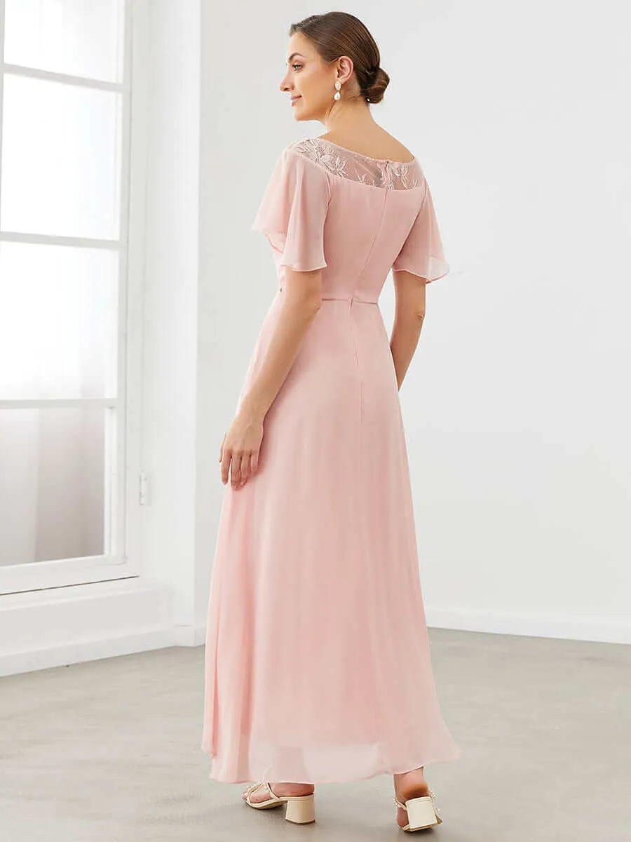 Roycebridal Connie chiffon tea length high low mother of the bride dress