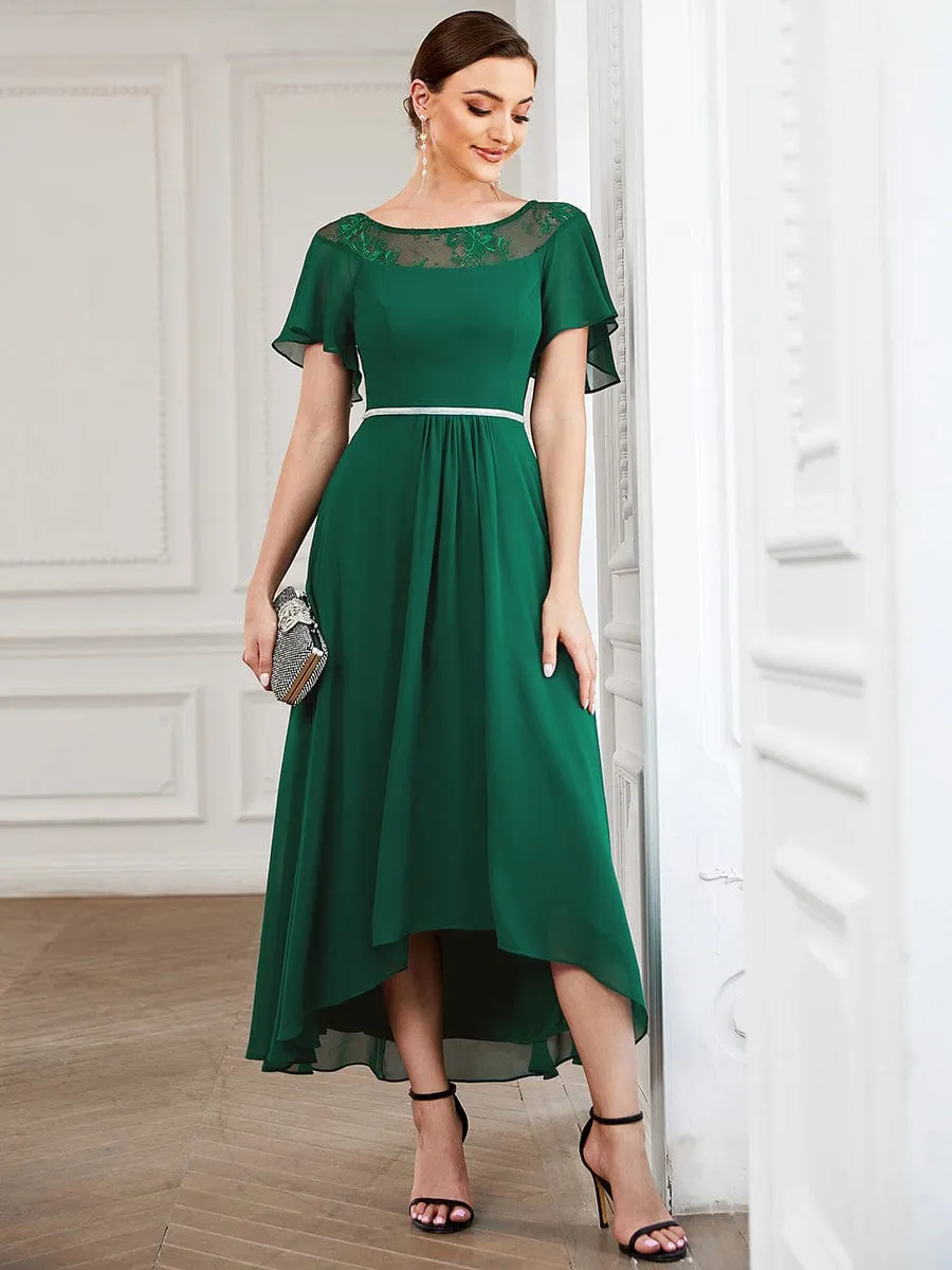 Roycebridal Connie chiffon tea length high low mother of the bride dress