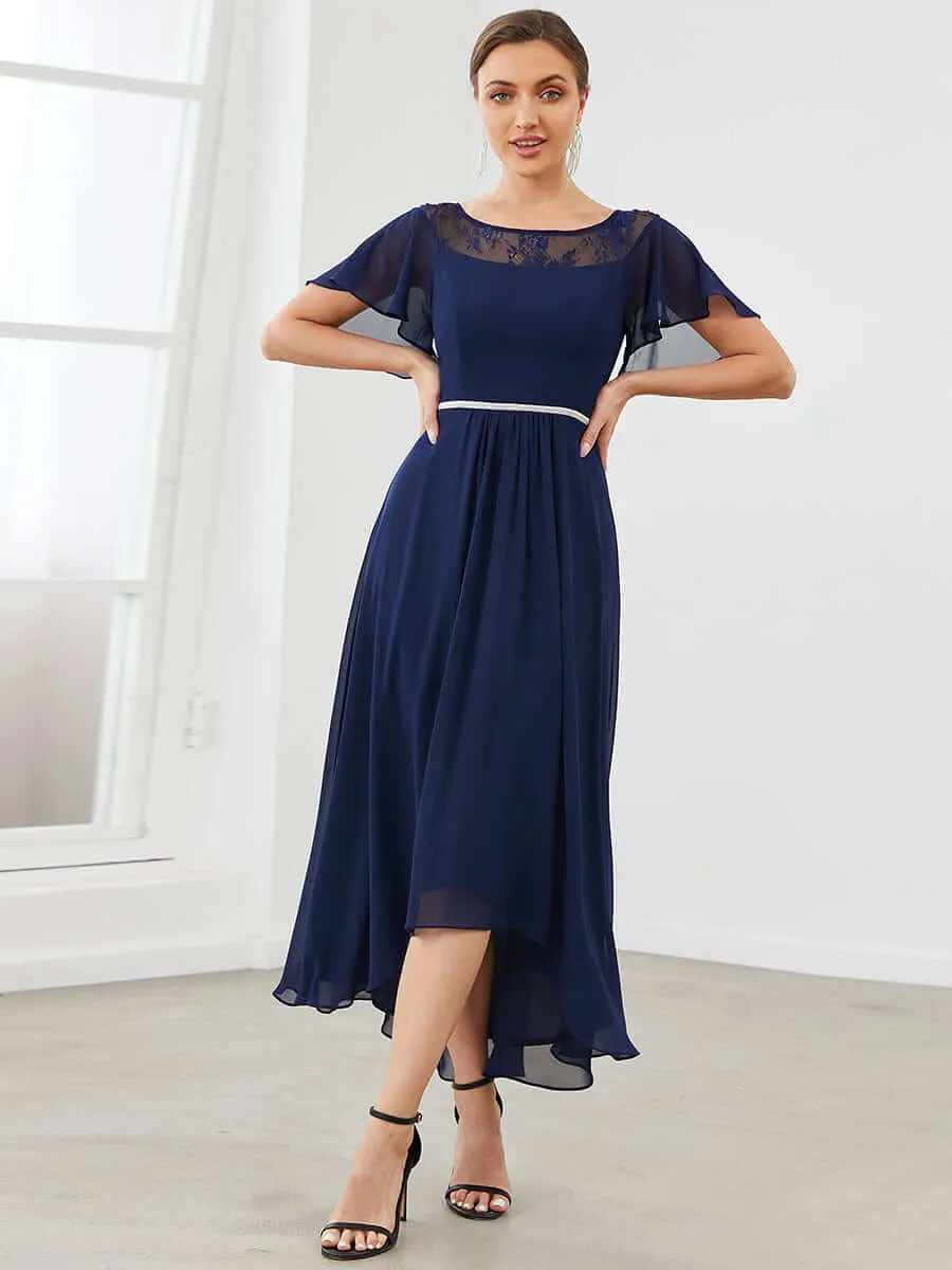 Roycebridal Connie chiffon tea length high low mother of the bride dress