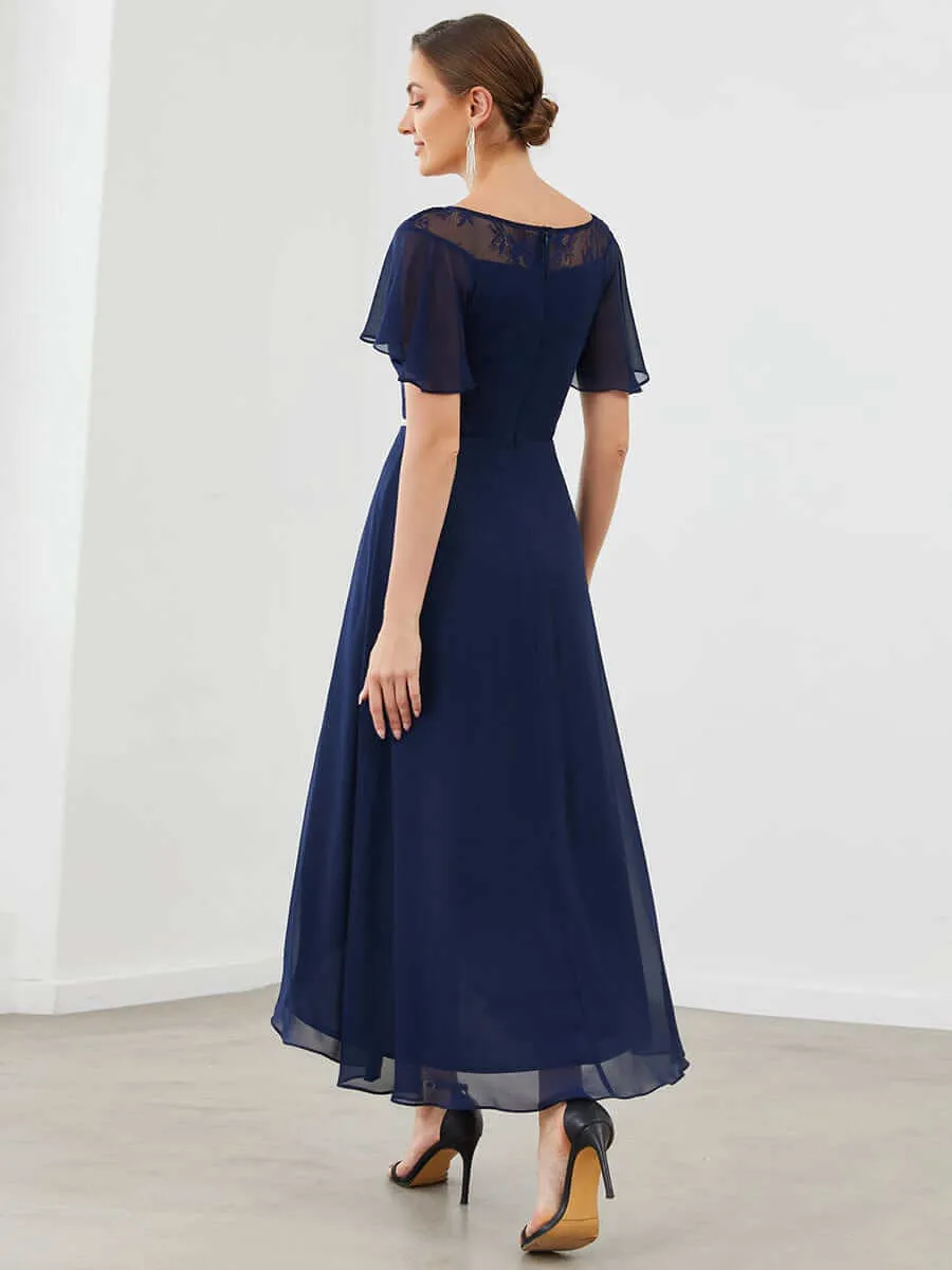Roycebridal Connie chiffon tea length high low mother of the bride dress