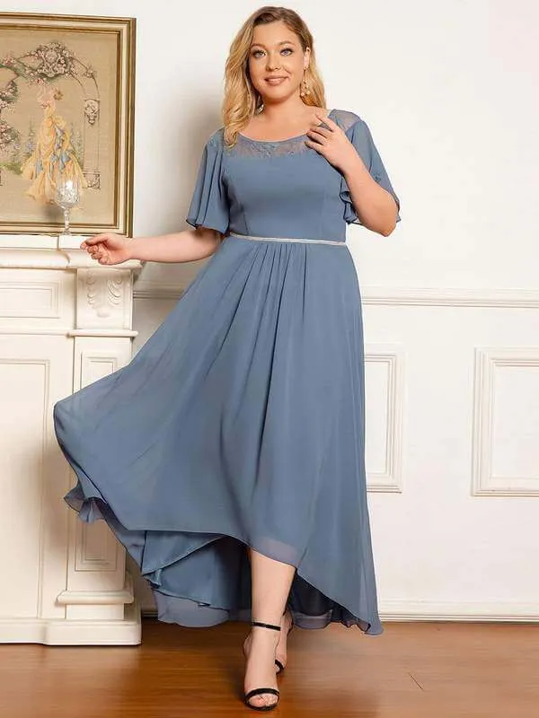 Roycebridal Connie chiffon tea length high low mother of the bride dress