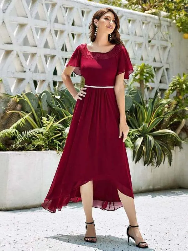 Roycebridal Connie chiffon tea length high low mother of the bride dress