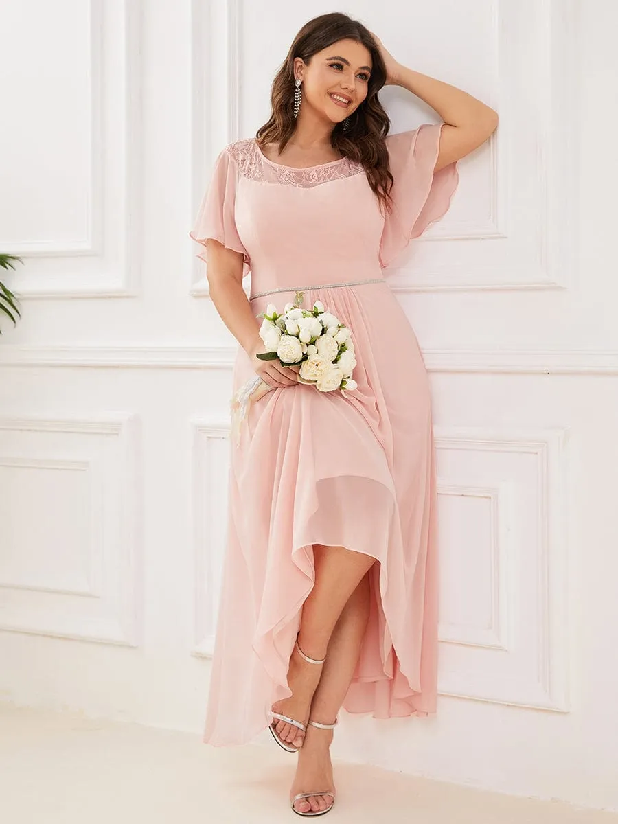 Roycebridal Connie chiffon tea length high low mother of the bride dress