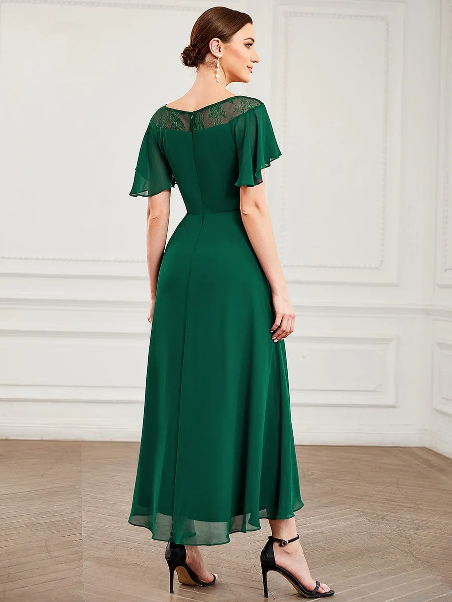 Roycebridal Connie chiffon tea length high low mother of the bride dress