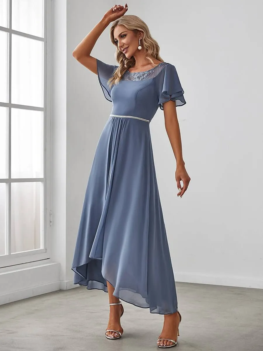 Roycebridal Connie chiffon tea length high low mother of the bride dress