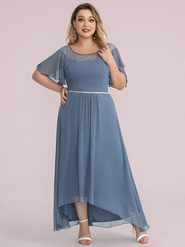 Roycebridal Connie chiffon tea length high low mother of the bride dress