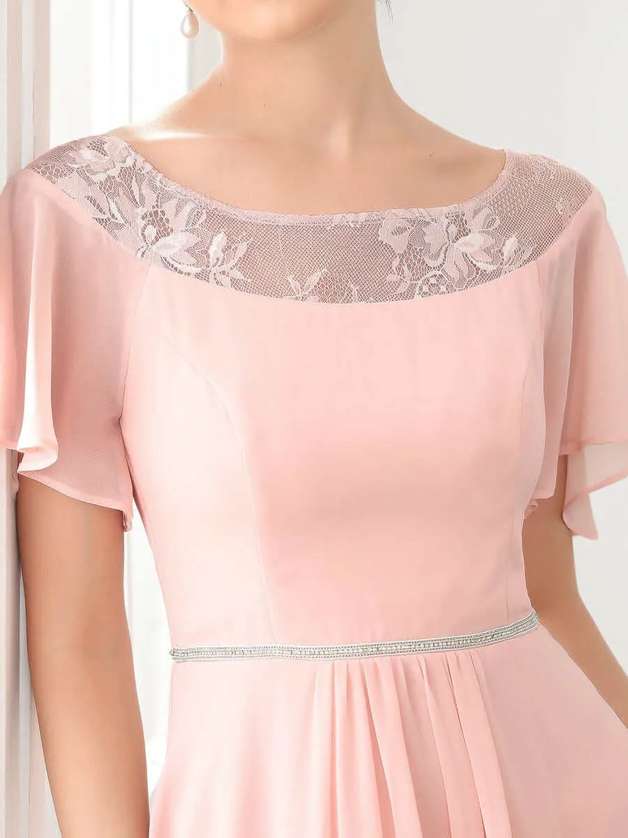 Roycebridal Connie chiffon tea length high low mother of the bride dress