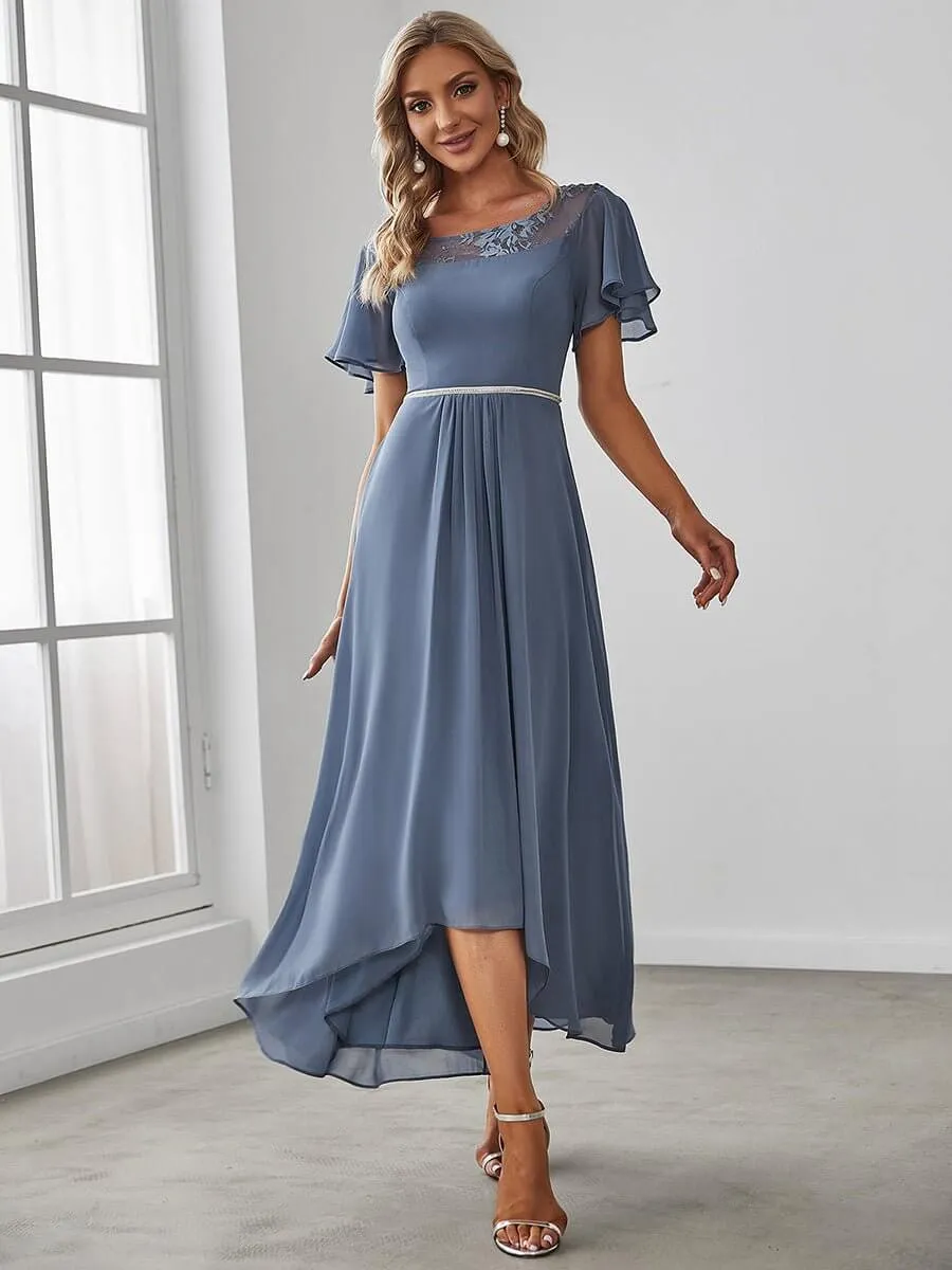 Roycebridal Connie chiffon tea length high low mother of the bride dress