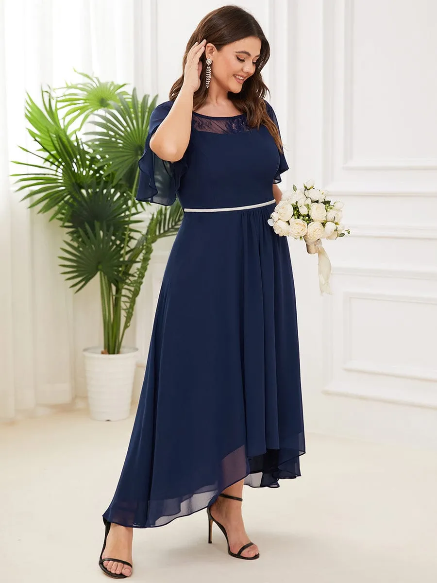 Roycebridal Connie chiffon tea length high low mother of the bride dress