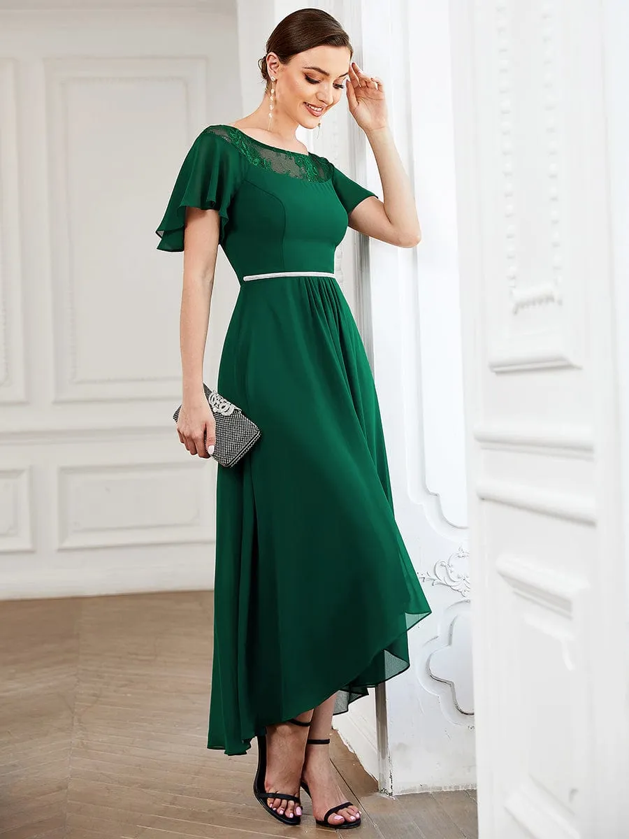 Roycebridal Connie chiffon tea length high low mother of the bride dress