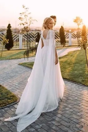 Roycebridal New Arrival Lace Beaded Cap Sleeves Wedding Dresses, Bridal Gown, MW596