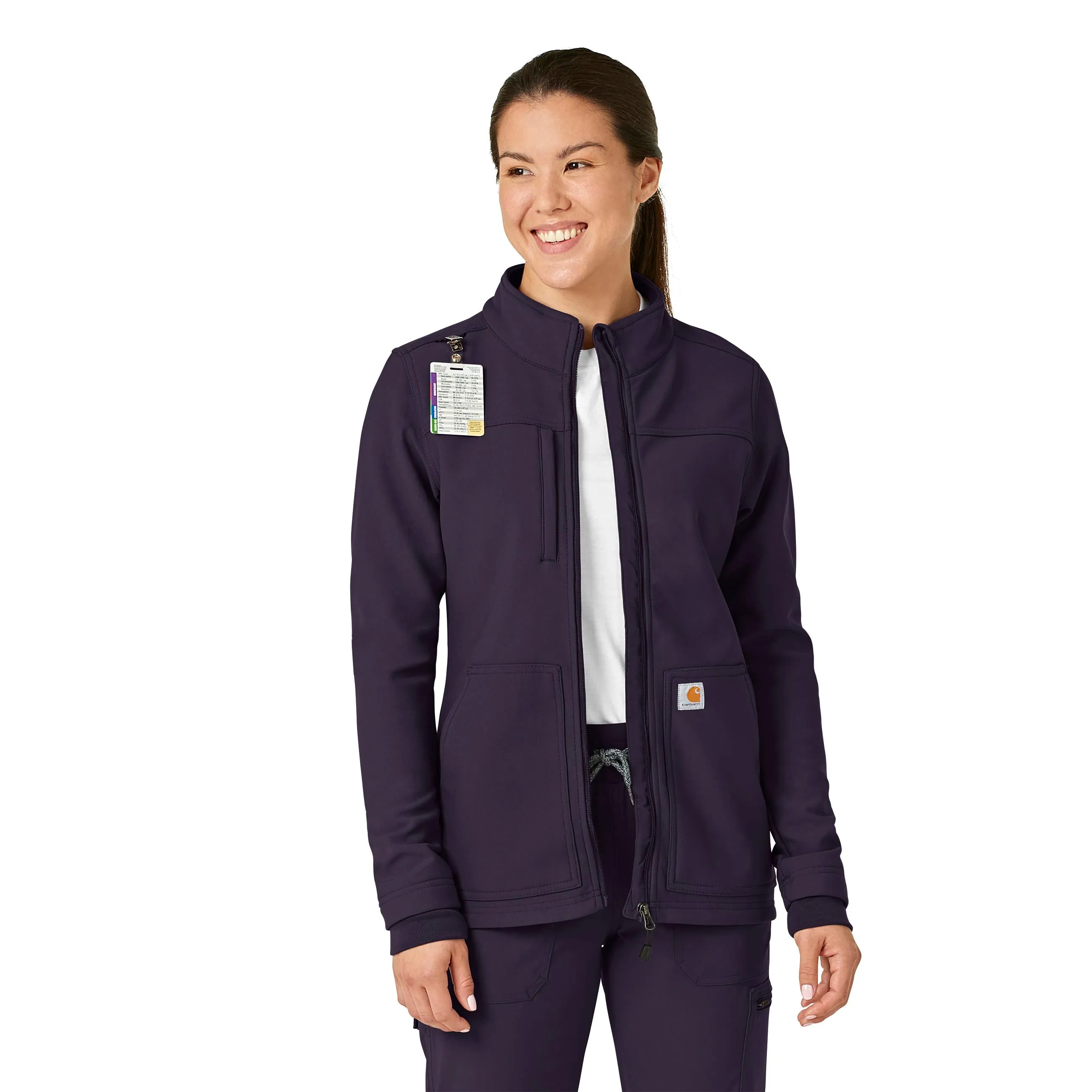 Rugged Flex C81023 Bonded Fleece Jacket Black Plum