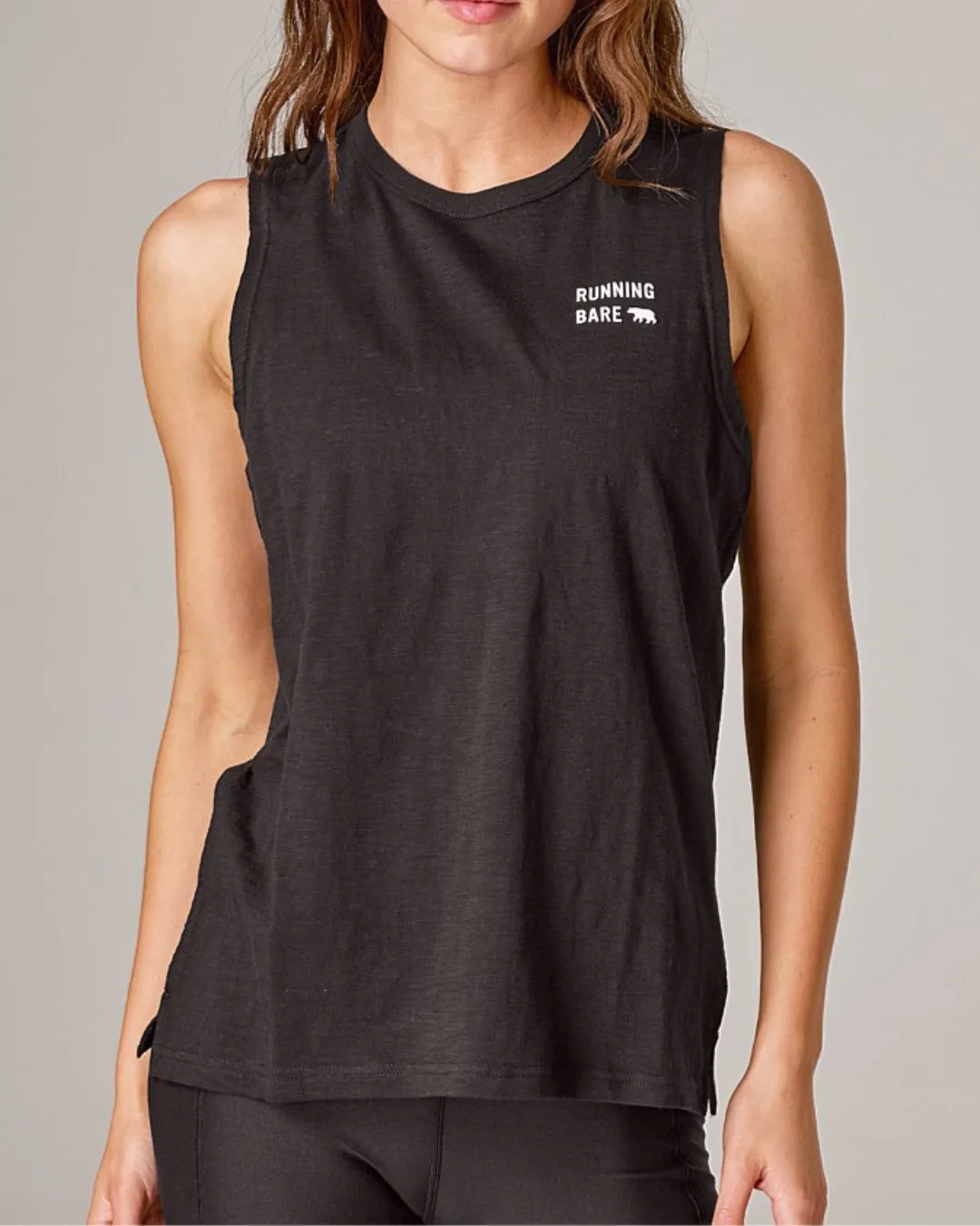 Running Bare All Yours Slub Muscle Tank | Black