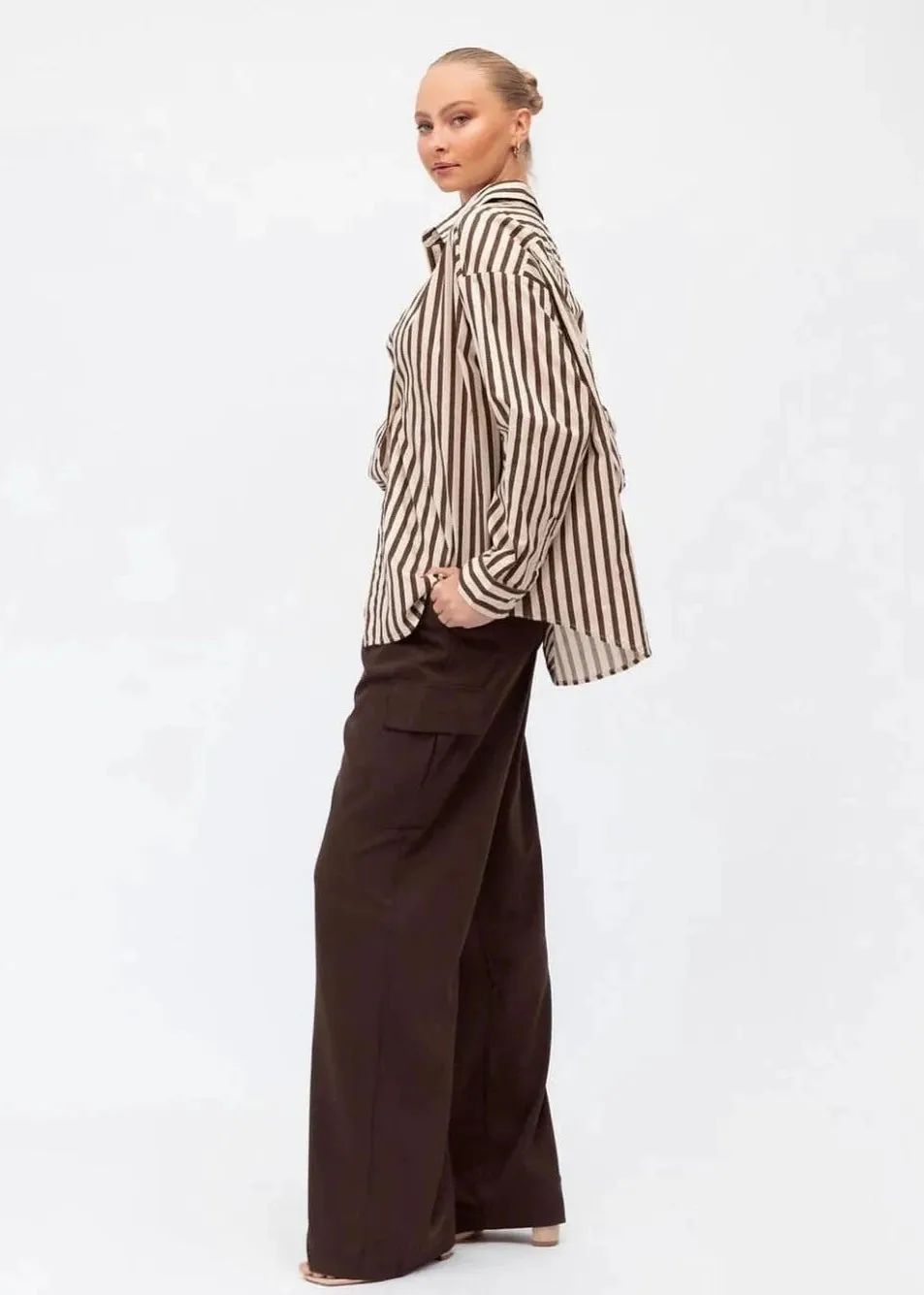 Rush Stripe Shirt Mocha