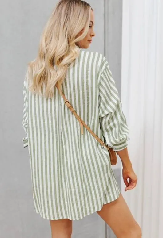 Rush Stripe Shorts Sage