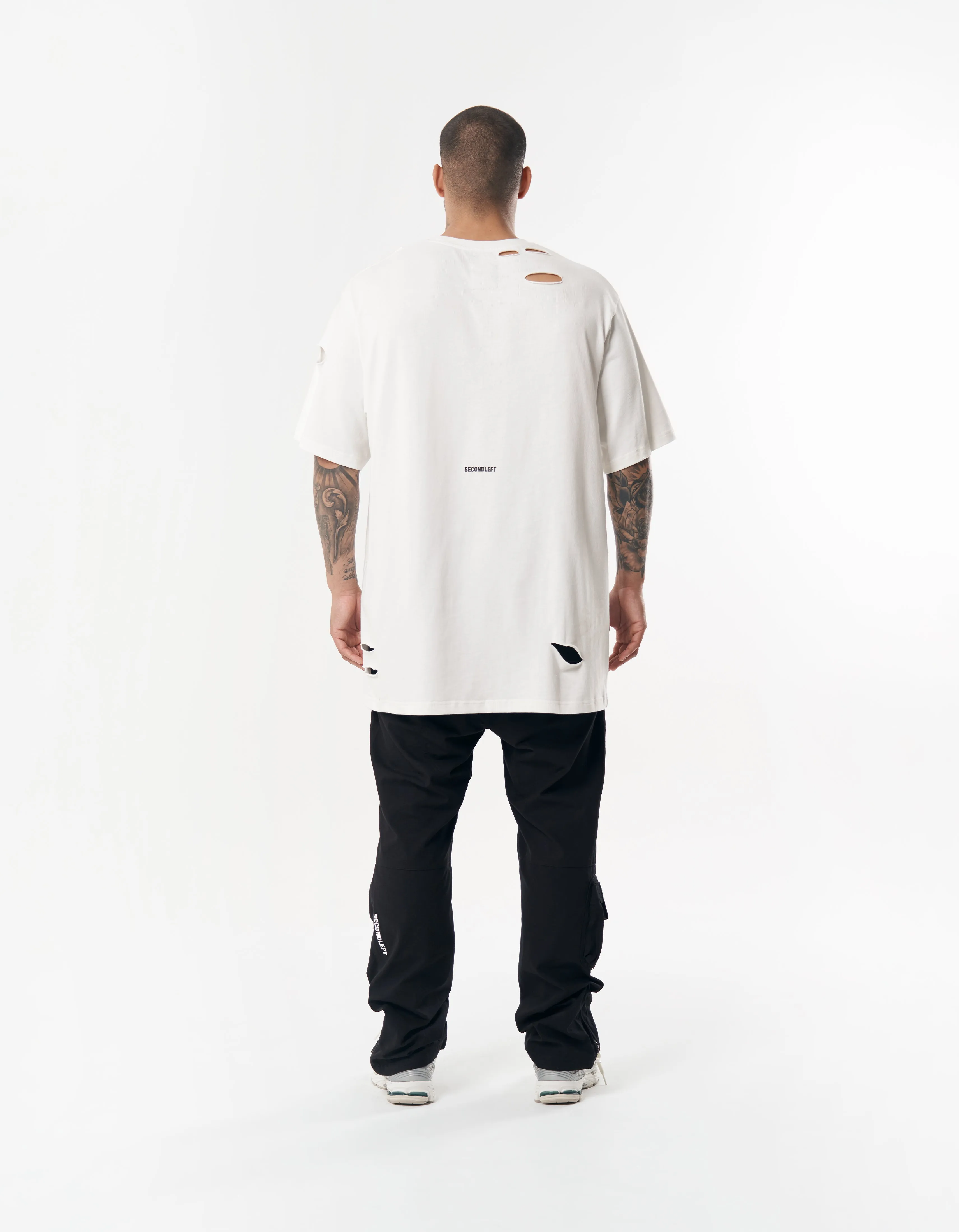 S1 Distressed Tee - White