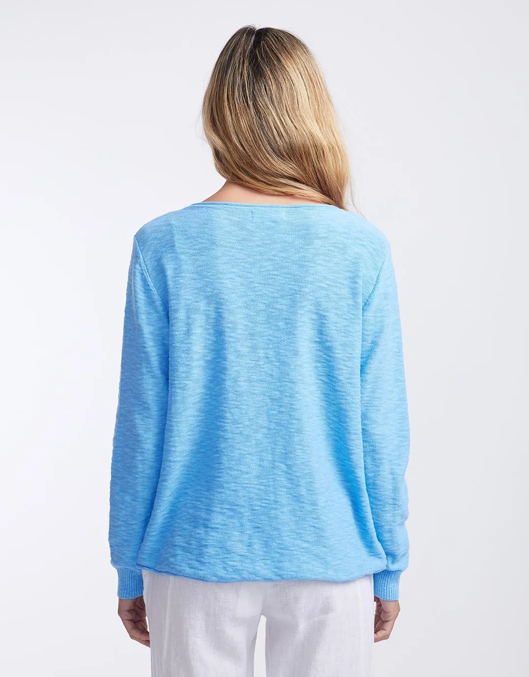 Sacha Cotton Knit - Azure Blue