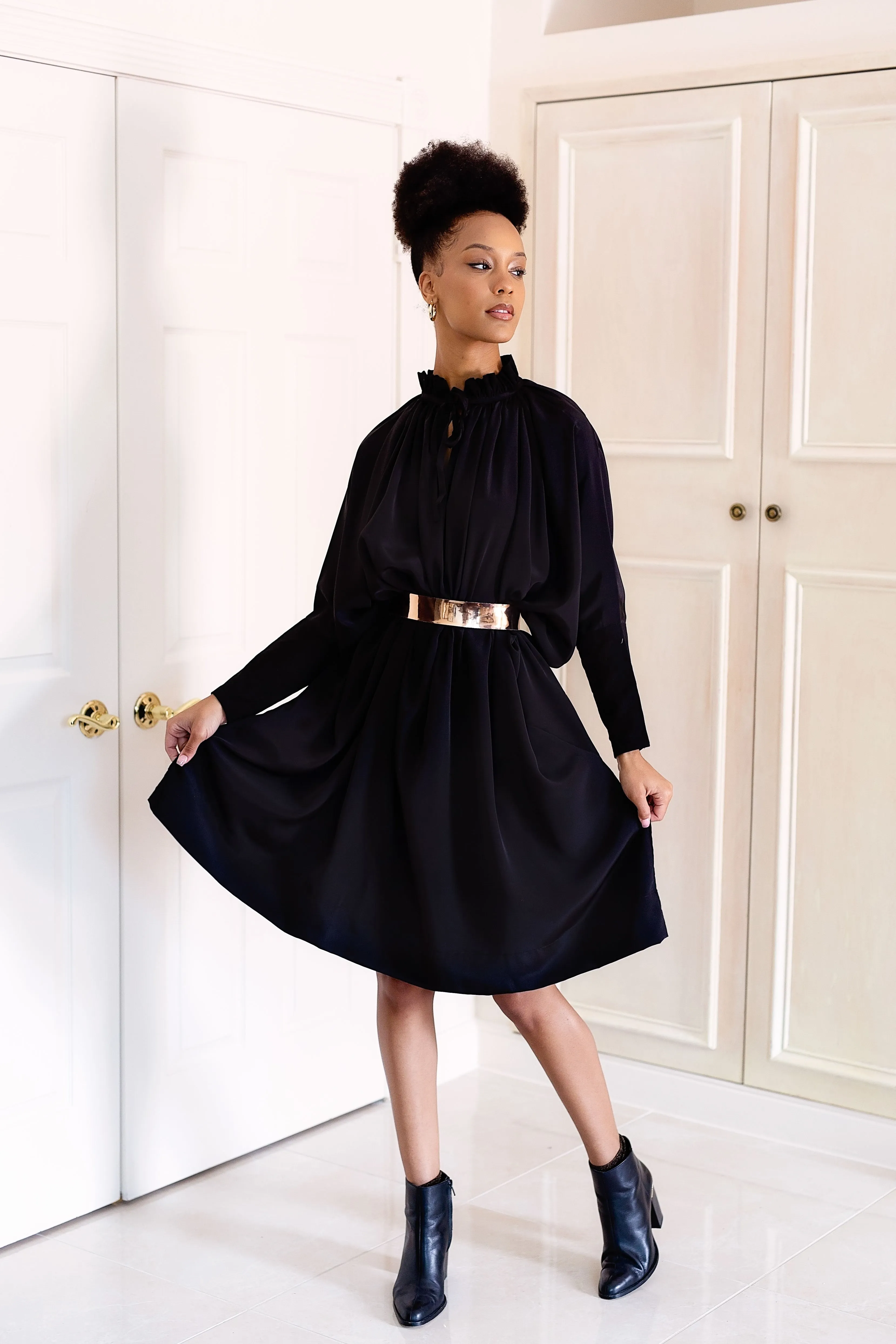 Sache Dress - Black Crepe